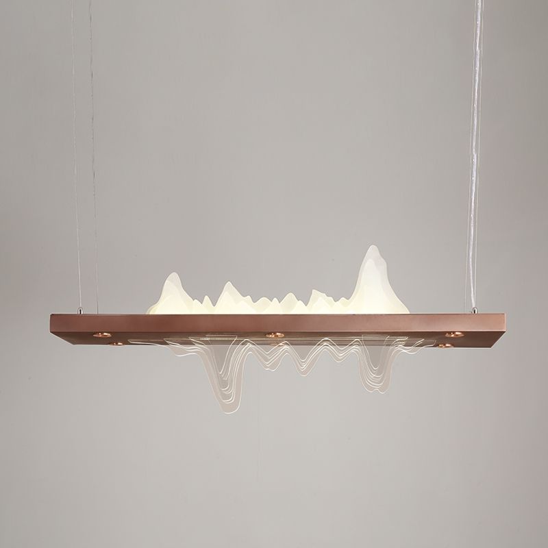 Squared Island Pendant LED Acrylic Modern Ceiling Pendant Light for Dining Room