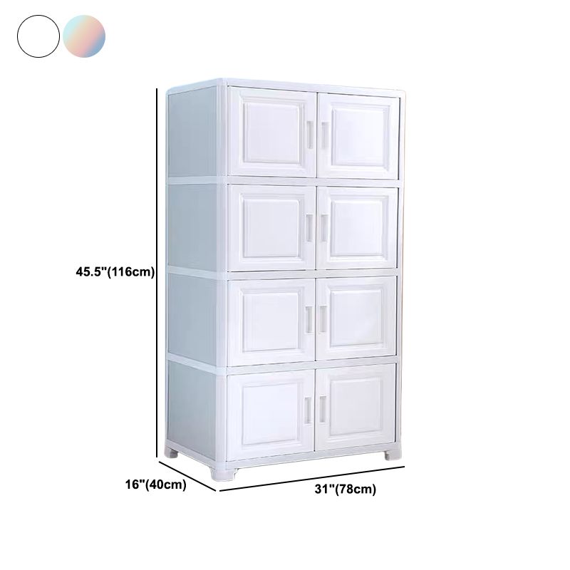 Contemporary Style Bedroom Cabinet Plastic Non-Hanging Storage Cabinet