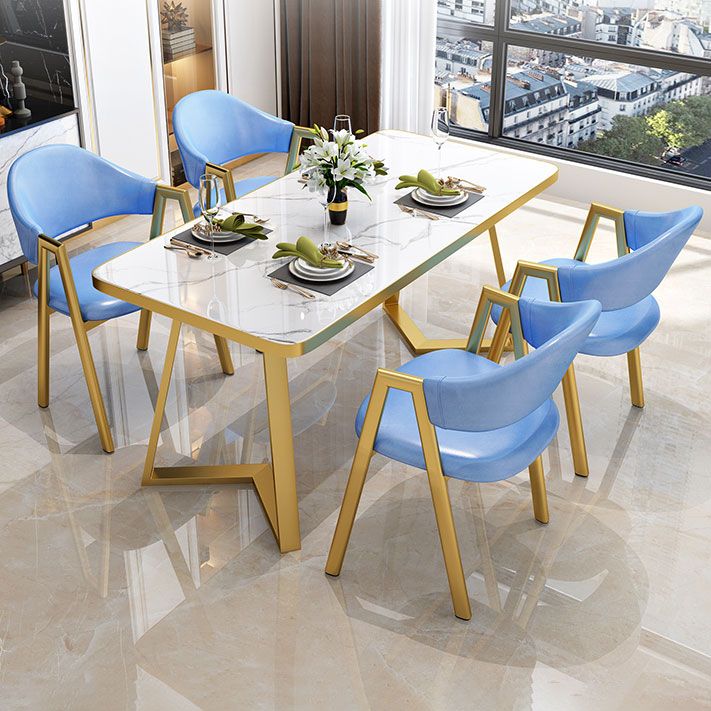 Mesa de comedor de Top White Glam White Mesa de comedor estándar para la cocina