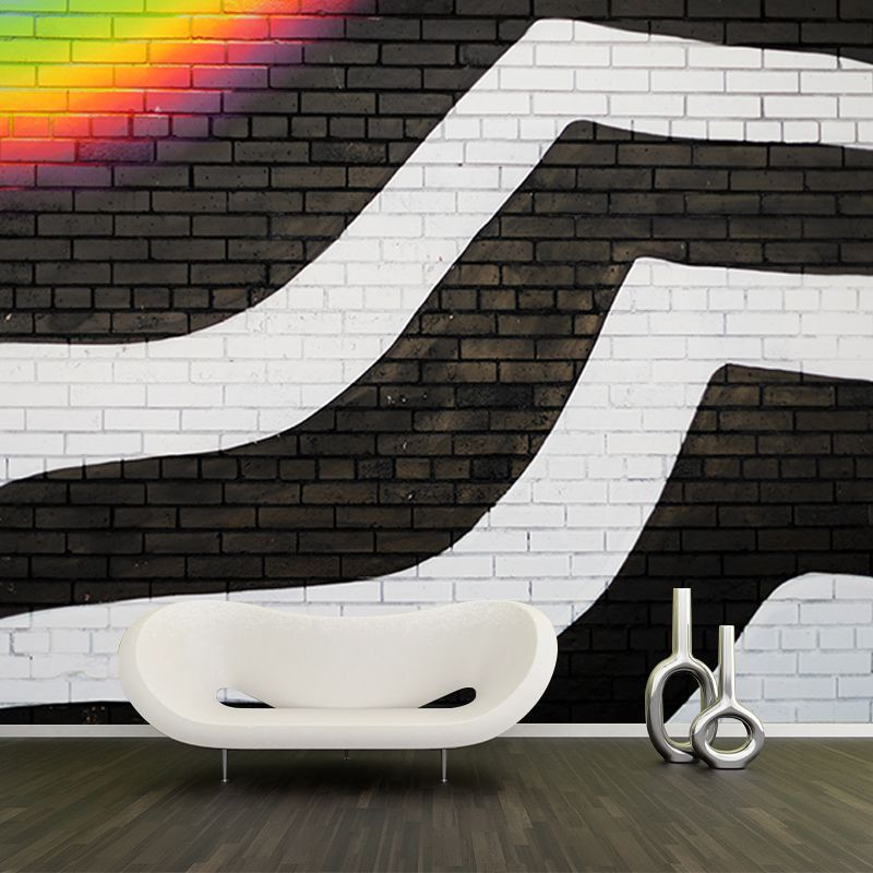 Wallpaper Photography Stain Resistant Brick Texture Living Room Wall Mural