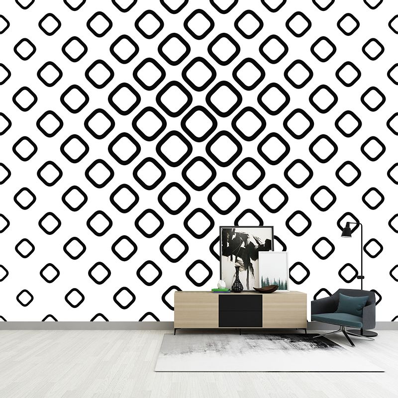 Modern Style Geometry Wall Mural Illustration Square Home Decoration for Kitchen