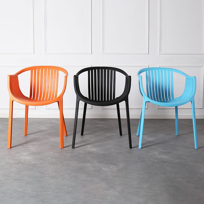 Contemporary Dining Chairs Arm Chair with Plastic Legs for Home