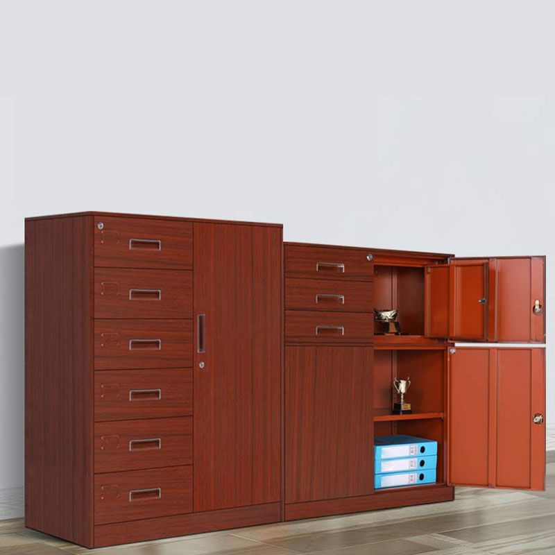 Closed Standard Bookshelf Modern Minimalist Metal Rectangular Bookcase