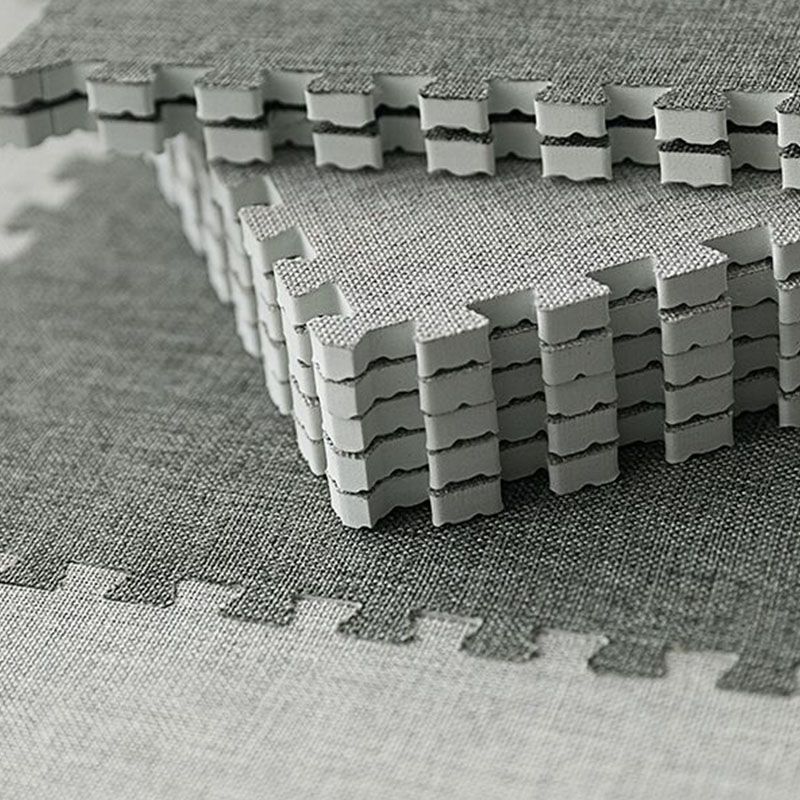 Carpet Tile Non-Skid Fade Resistant Solid Color Interlocking Carpet Tiles Dining Room