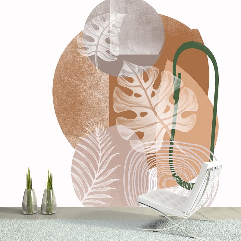 Illustration Stain Resistant Mural Wallpaper Plants Sleeping Room Wall Mural