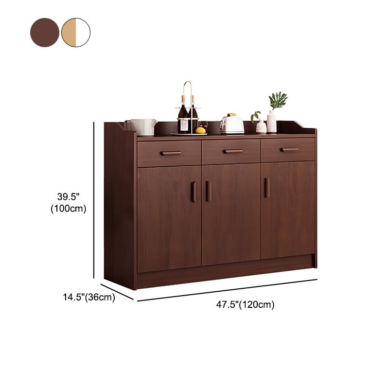 Wood Living Room Sideboard Cabinet Modern Credenza with Storage and Drawer
