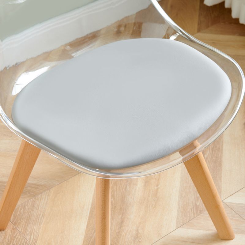 Contemporary Beech Wood Chair Set Solid Back Side Dining Kitchen Chairs