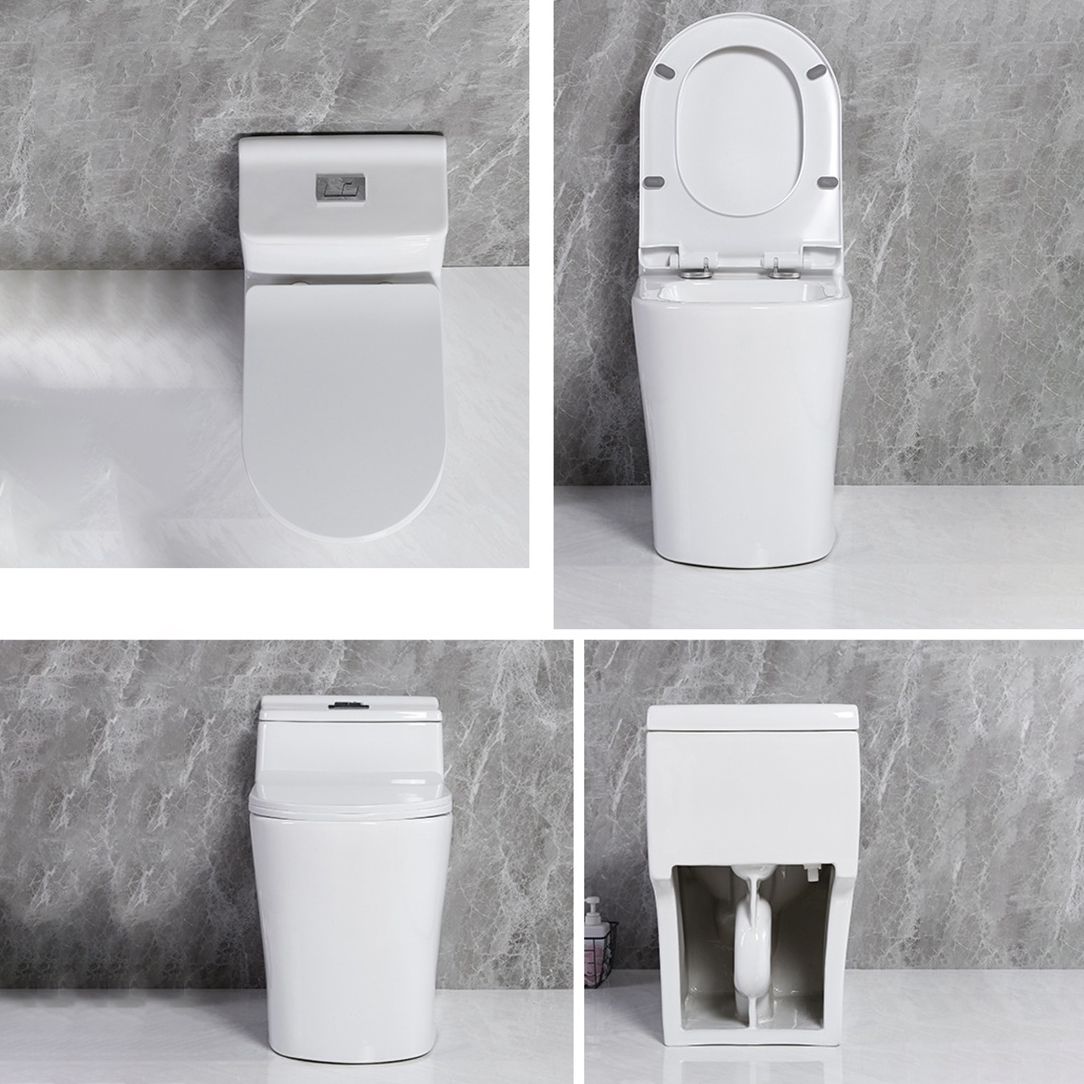 Modern Siphon Jet Toilet Floor Mount Flush Toilet with Toilet Seat