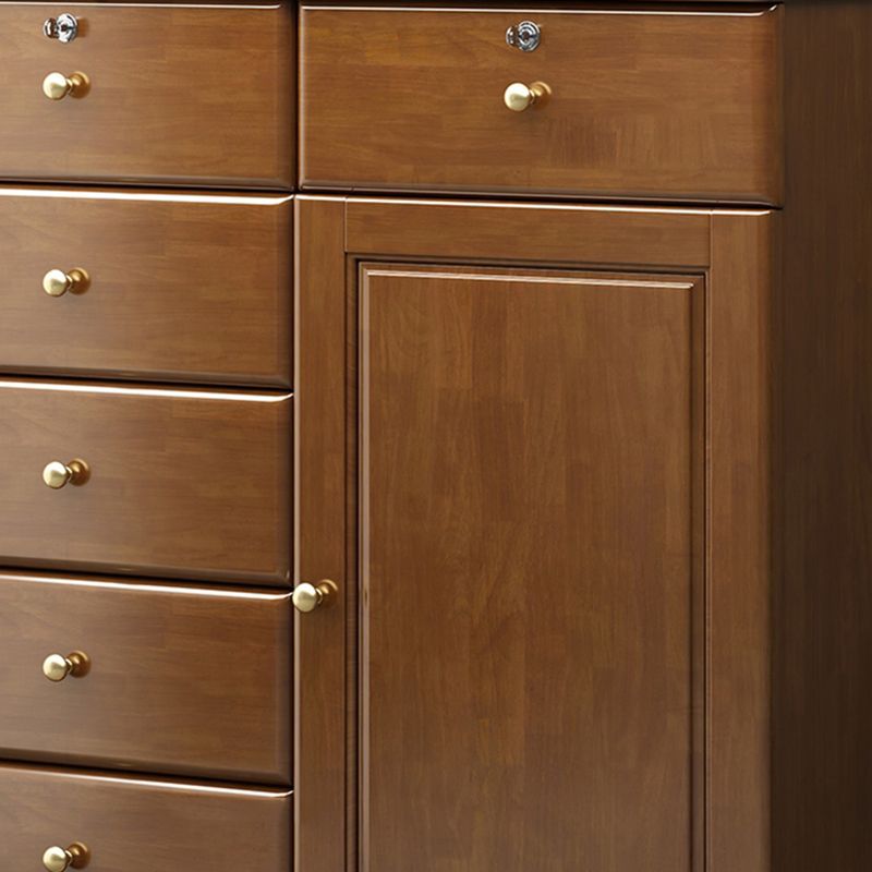 American Traditional Storage Chest Solid Wood Dresser with 6 Drawers