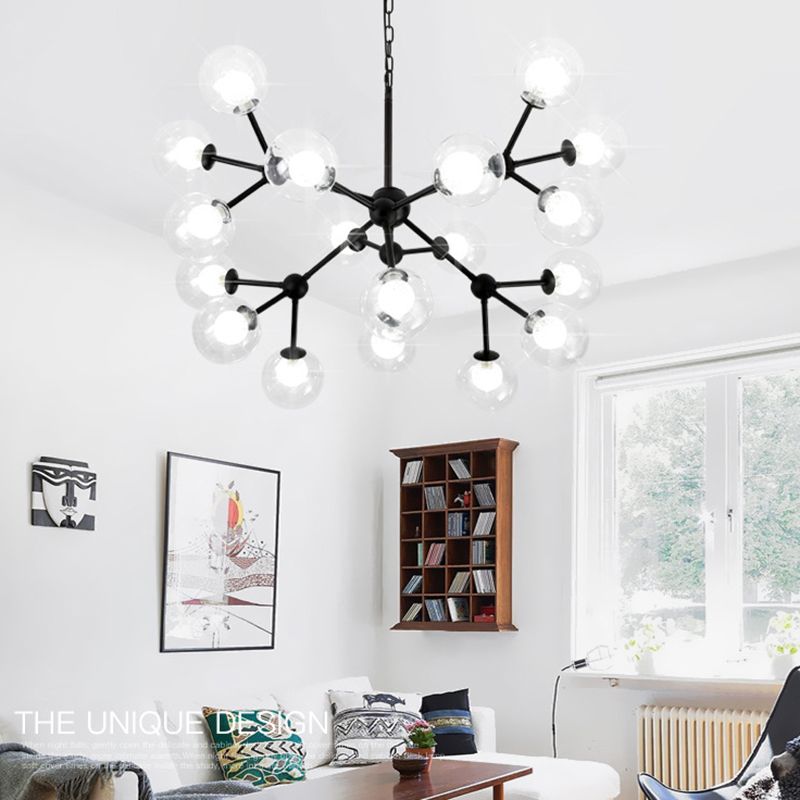 Lámpara de lámparas de múltiples luces de vidrio de estilo Starburst estilo moderno