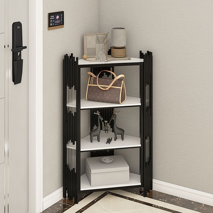 Glam Stone and Metal Sideboard Table 1 Cabinet Glass Door Buffet Stand