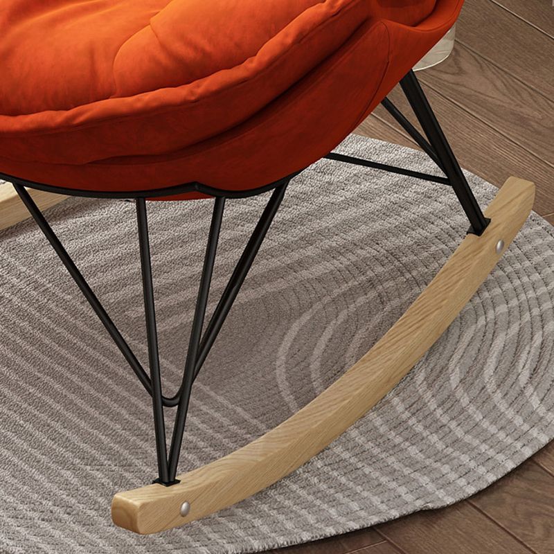 Modern Rocking Chair Ottoman Detail Indoor Rocker Chair with Removable Cushions