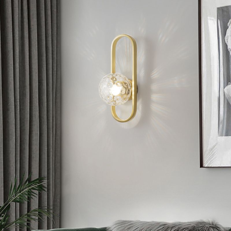 Éclair mural de la teinte en verre style moderne à 1 lumière luminaire mural