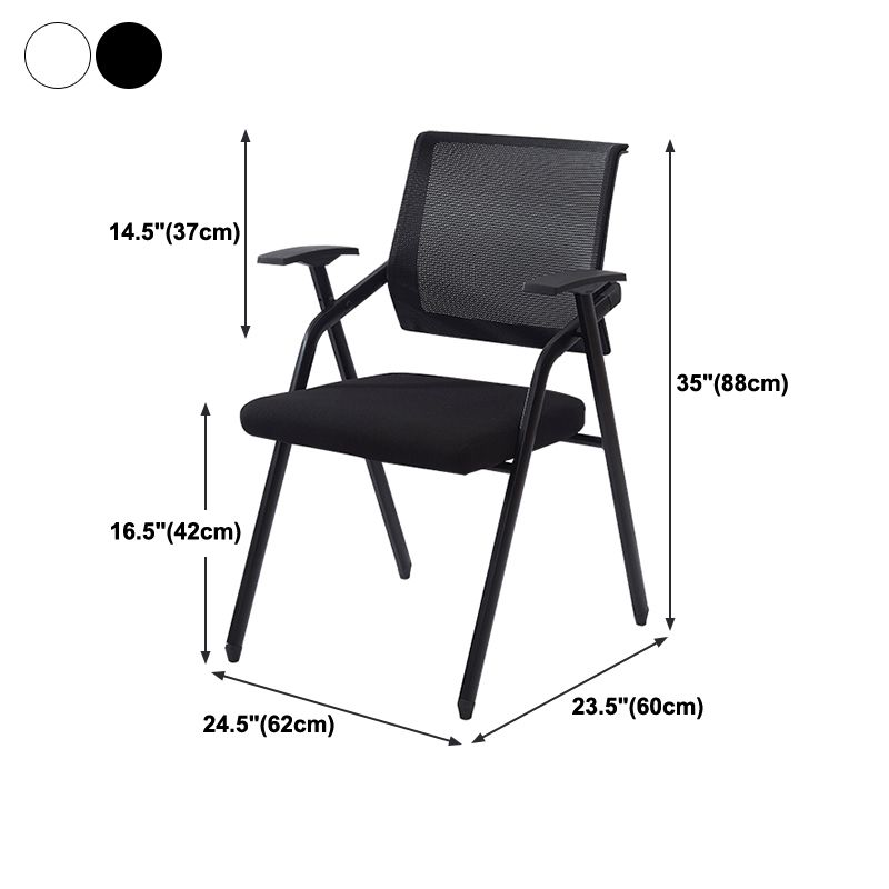 Mid Back Mesh Conference Chair Modern Fixed Arms Office Chair for Home Office