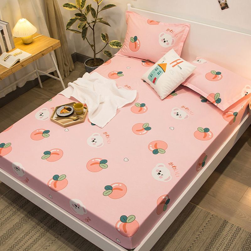 1-Piece Fitted Sheet Cotton Twill Fade Resistant Printing Soft Fitted Sheet