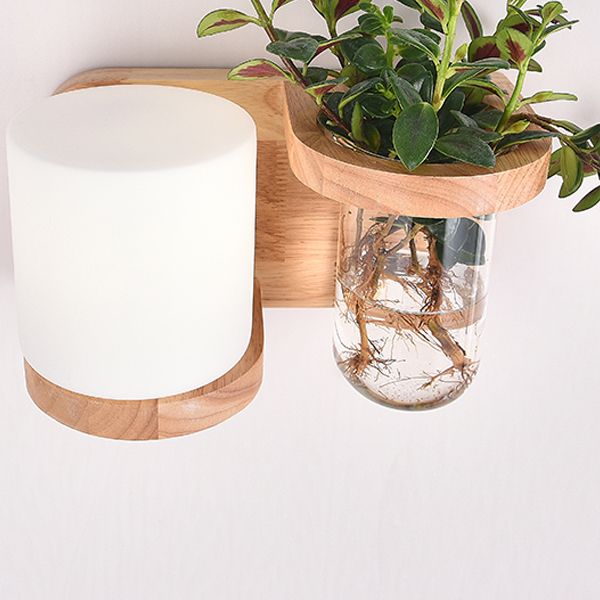 Holzwandleuchte ohne Pflanzen moderne Wandleuchte für das Wohnzimmer
