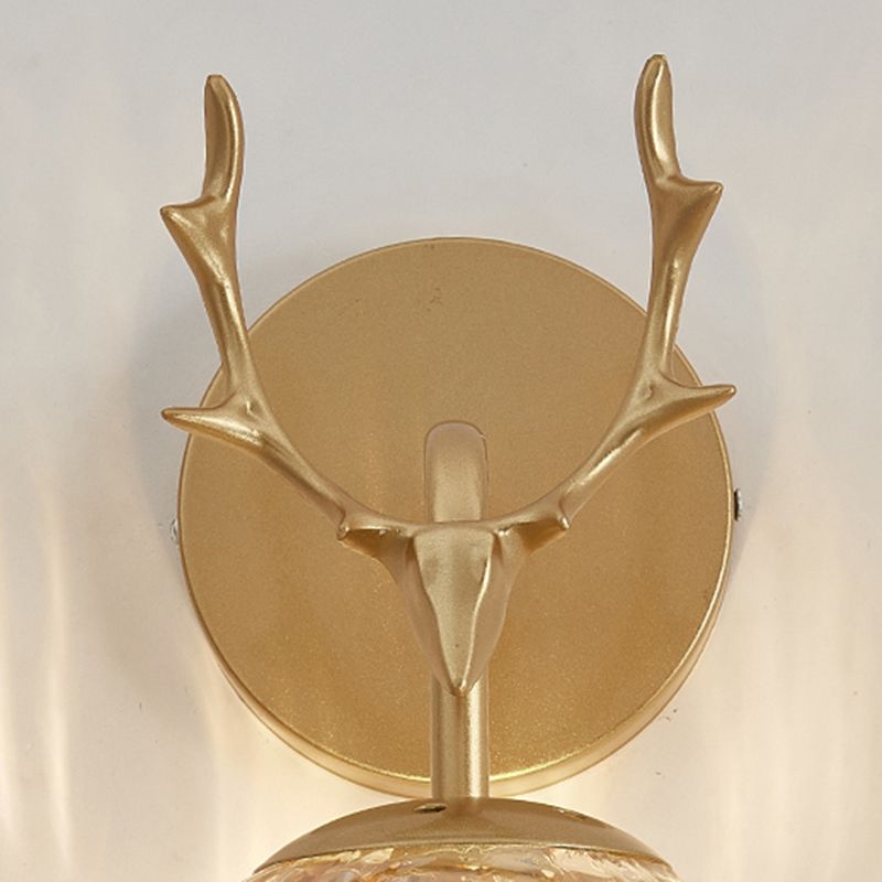 Modern Style Spherical Shape Wall Sconce Glass 1 Light Sconce Lighting for Bedroom