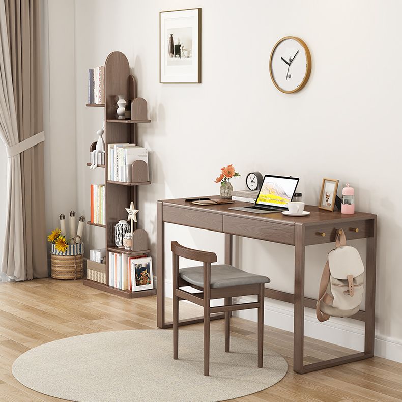 Modern Style Bookshelf Solid Wood Vertical Shelf Bookcase for Home