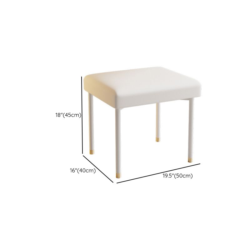 2 Drawers Makeup Table Desk Contemporary White Solid Wood Vanity