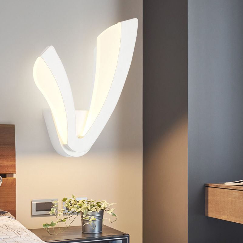 Lampada a parete Minimalista Minimalista Minimalista Sali in ferro battuto Sconce da parete con ombra acrilica