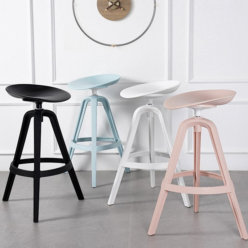 Industrial Low Back Counter Stool Metal Counter Height Stools with Swivel