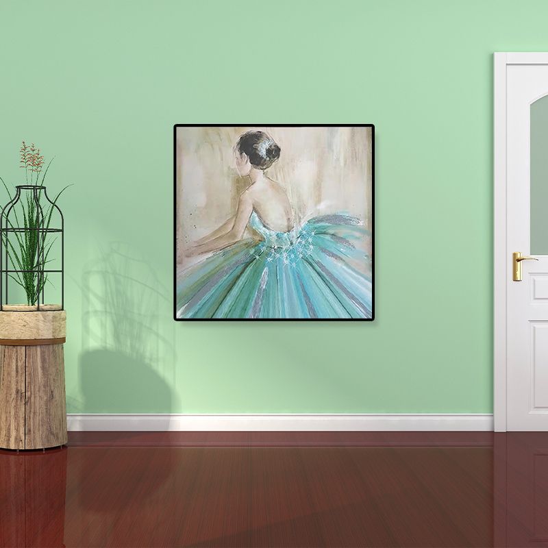 Light Color Glam Canvas Ballet Girl Art Print for Dining Room, Multiple Sizes Options