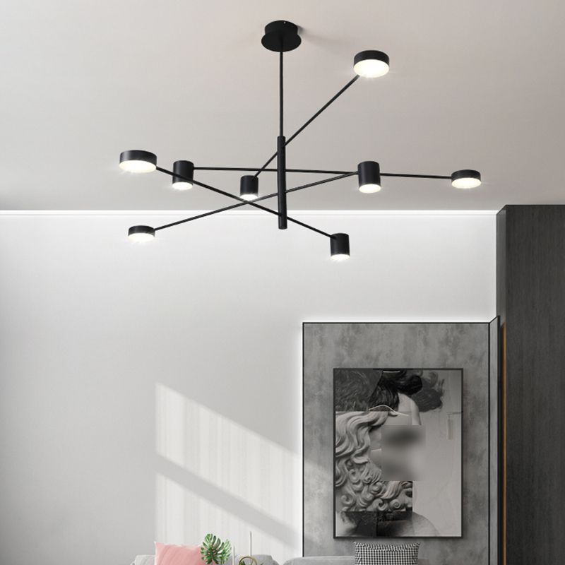 Candeleras colgantes de forma de cilindro de estilo contemporáneo luces colgantes colgantes de metal