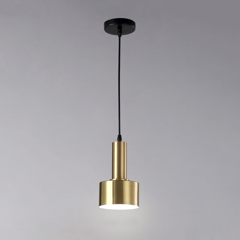 1-Licht-Metallzylinder Anhänger Licht moderner Stil Down Lighting für Esszimmer