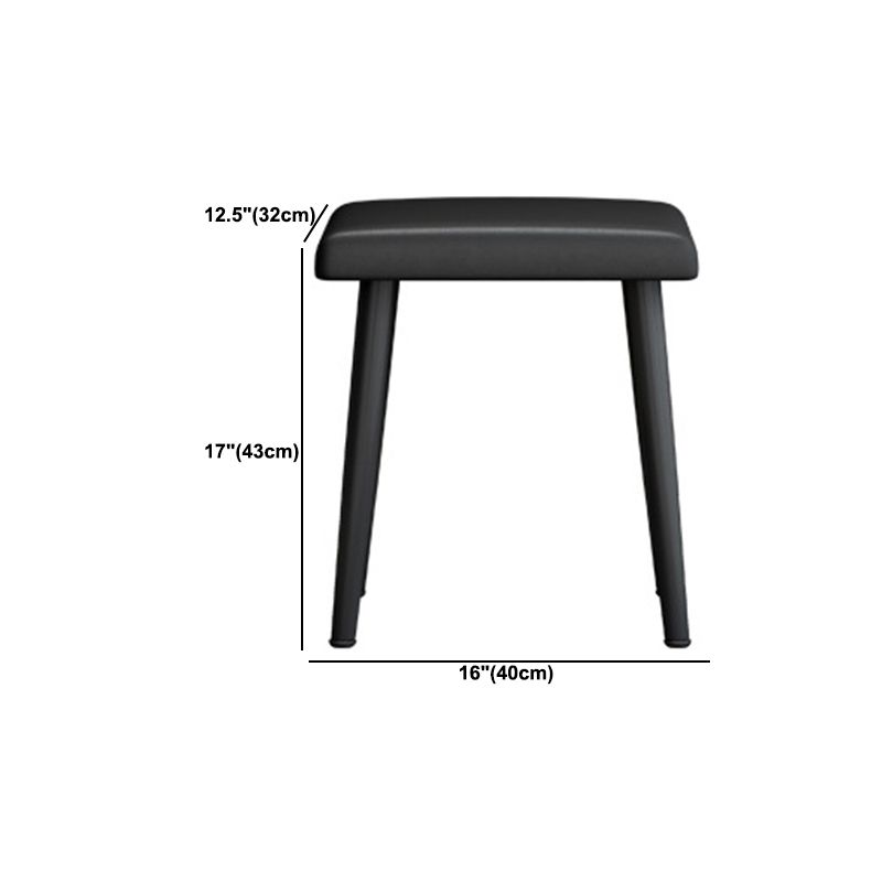 Contemporary Stone Top Vanity Metal Vanity Stool Set with 2 Drawers