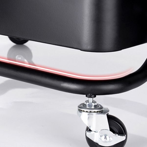 Contemporary Geometric Bookshelf Open Back Bookcase with Wheels