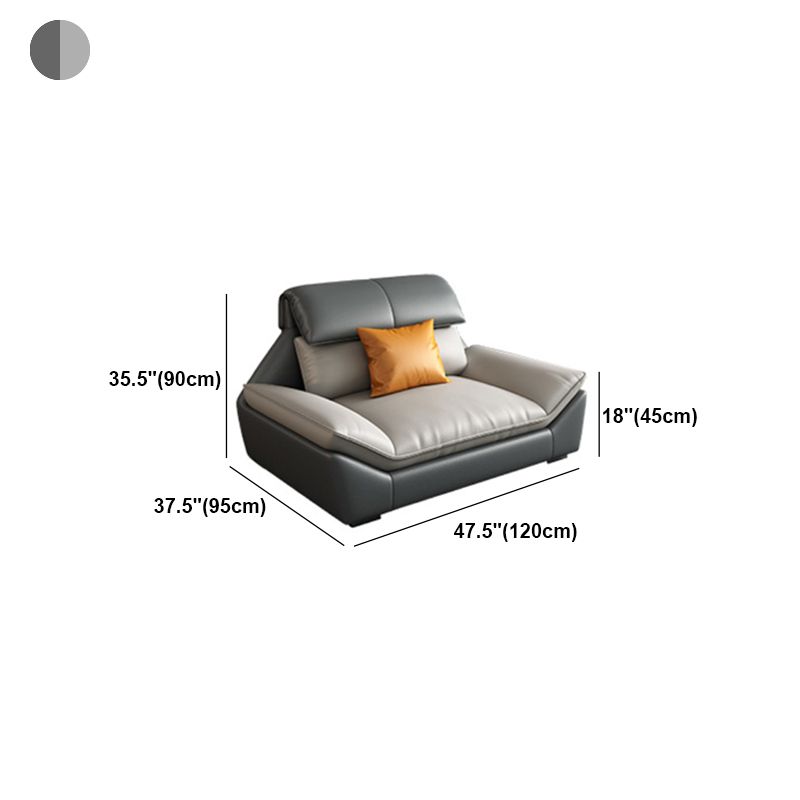 Scandinavian Faux Leather Sofa/Sectionals for Living Room 37.4" High