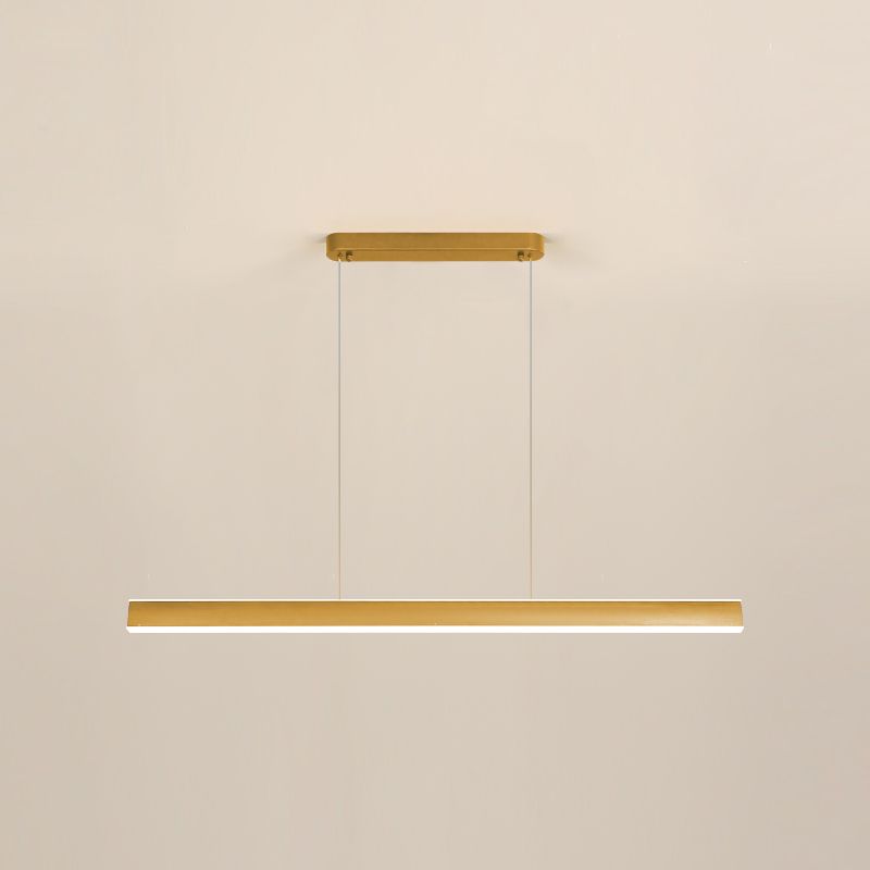 Rechteck Island Leuchte Einfache LED -Restaurant Hängende Lampe mit Acrylschatten