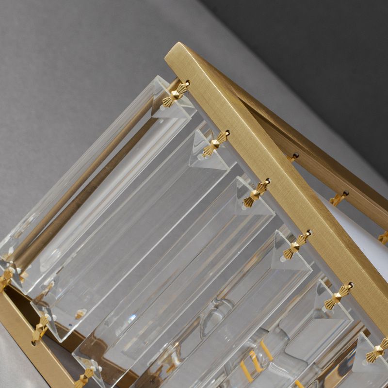 Copper Gold Ceiling Light in Colonical Luxury Style Crystal Star Ceiling Fixture for Bedroom