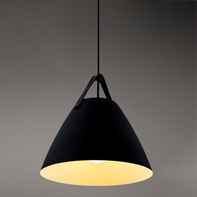 Modern Macaron Cone Shape Hanging Light Metal 1 Light Pendant Lamp for Kitchen