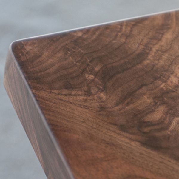 Mesa de comedor rectangular de estilo industrial, mesa fija de madera con madera maciza