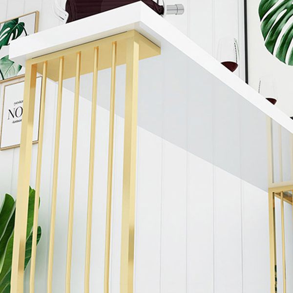 Glam 1/2/3 Pieces Bar Table Set Rectangle Bar Table with High Metal Stools for Home