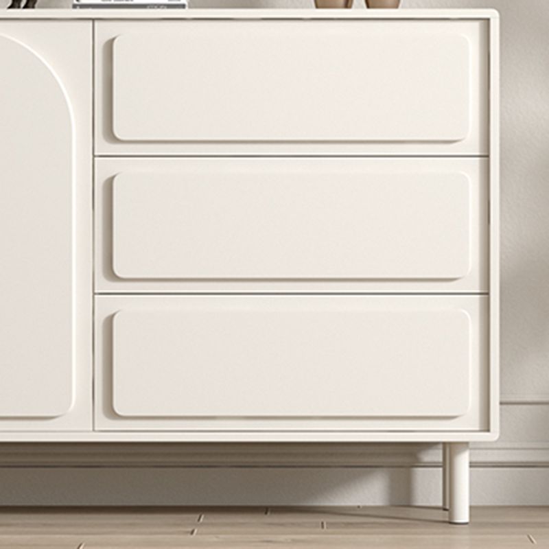 37.4"Tall White Wooden Cabinet , 3- Drawer Rectangle Accent Cabinet