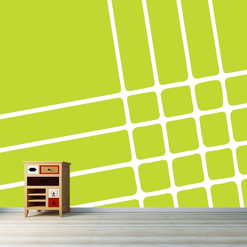 Lattice Geometry Customized Modern Wall Covering for Sleeping Room, Waterproofing