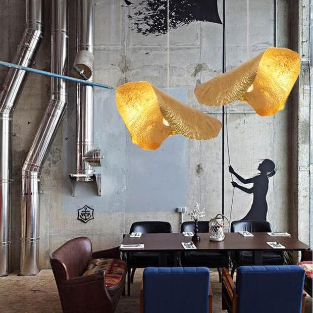 Metal Shaded Pendant Light Kit Contemporary Gold Hanging Light Fixture for Restaurant