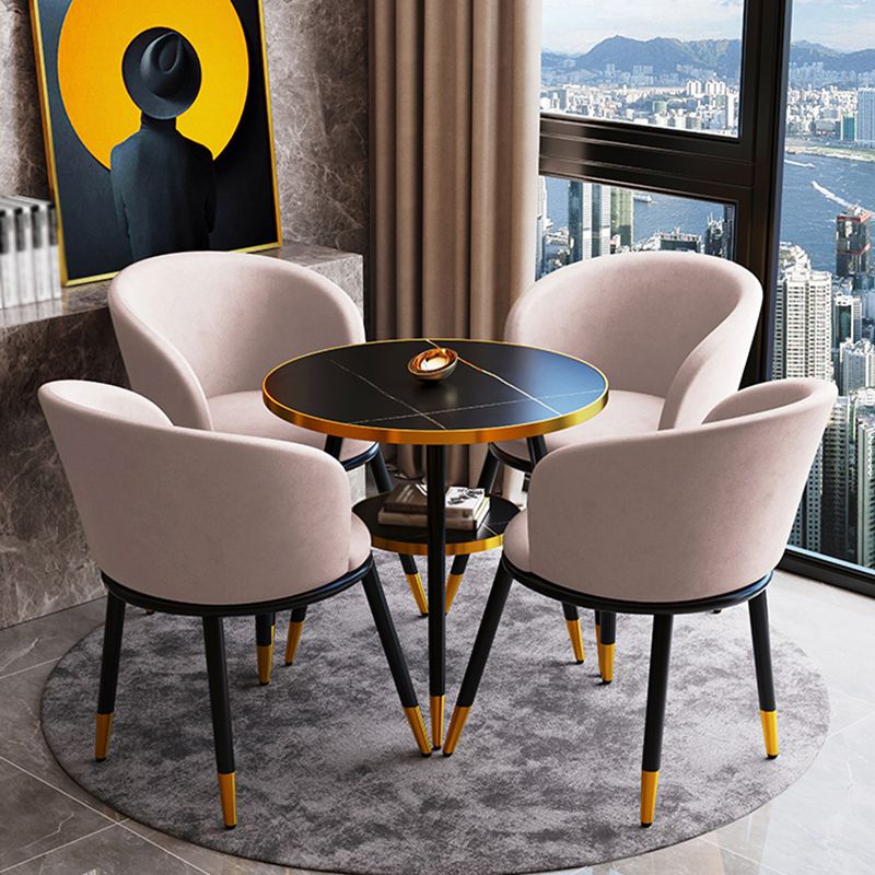 Runde Esstisch traditionelle Luxus -Heimmöbel mit Stativbasis