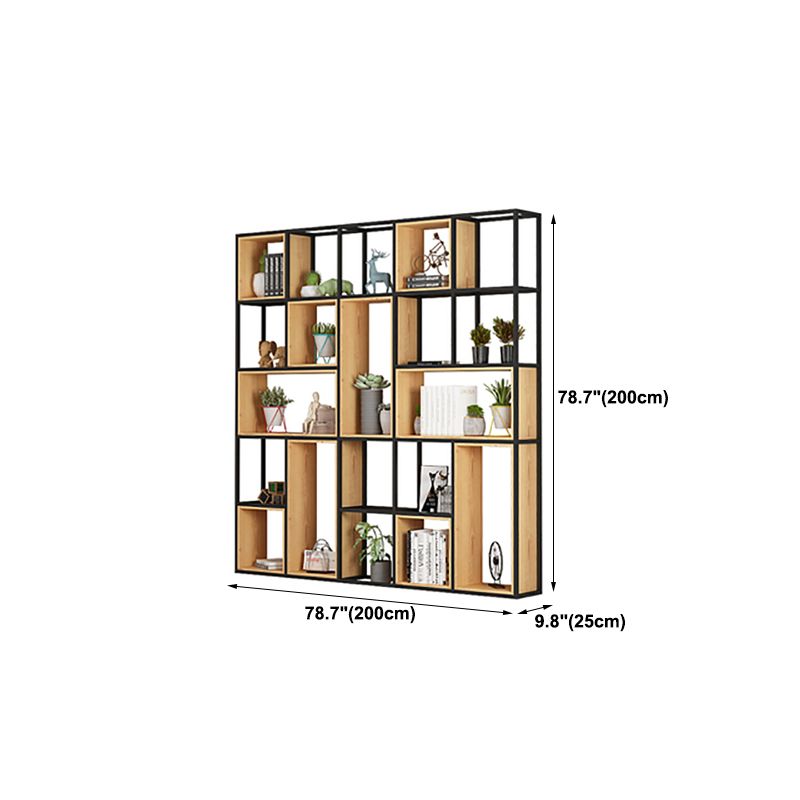 Open Shelf Bookcase Contemporary Metal Bookshelf for Dining Room