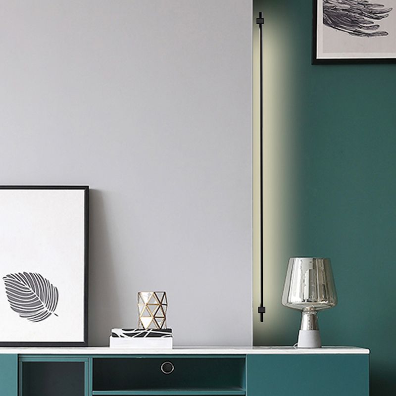 Minimalistische stabförmige Wand montierte lichtmetallische LED -Wandbeleuchtung für Wohnzimmer