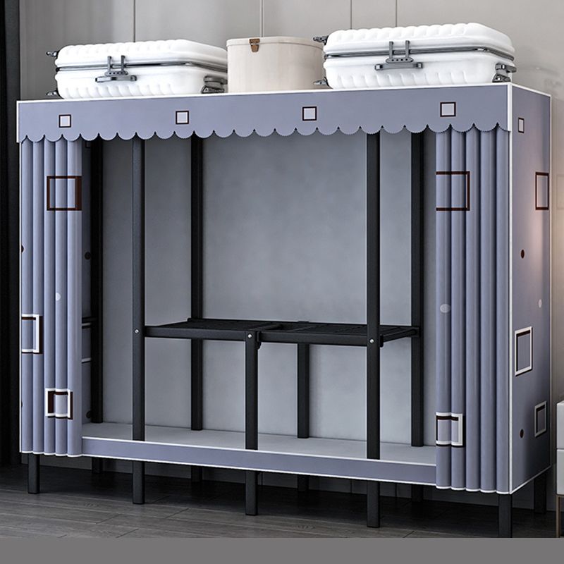 Contemporary Wardrobe Closet with Legs Steel Wardrobe Armoire for Home