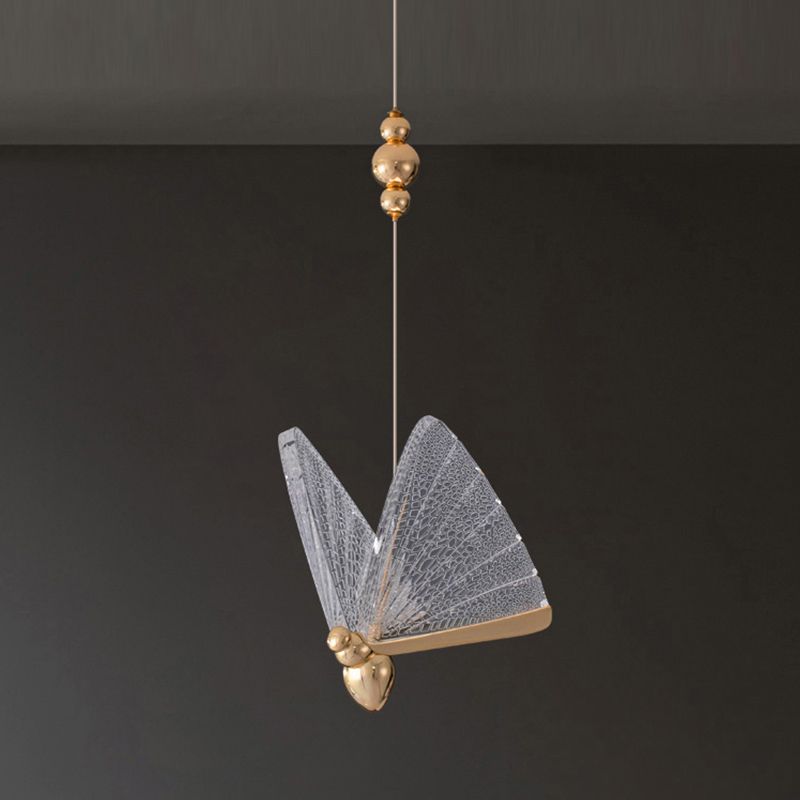 Butterfly Shape Metal Hanging Light Modern Style Multi Lights Cluster Pendant