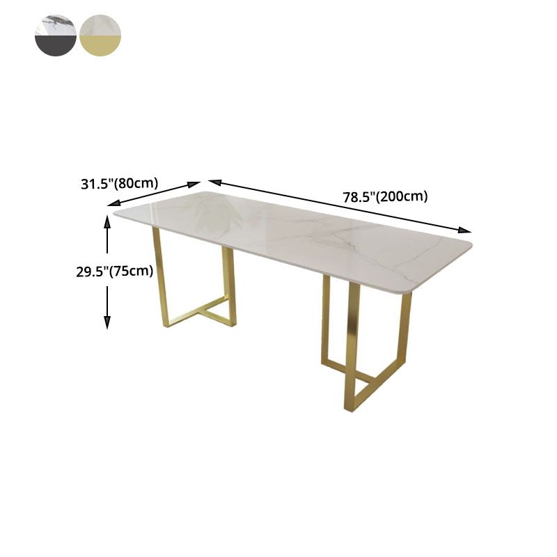 Industrial Style Home Office Desk Rectangular Sled Base Writing Desk