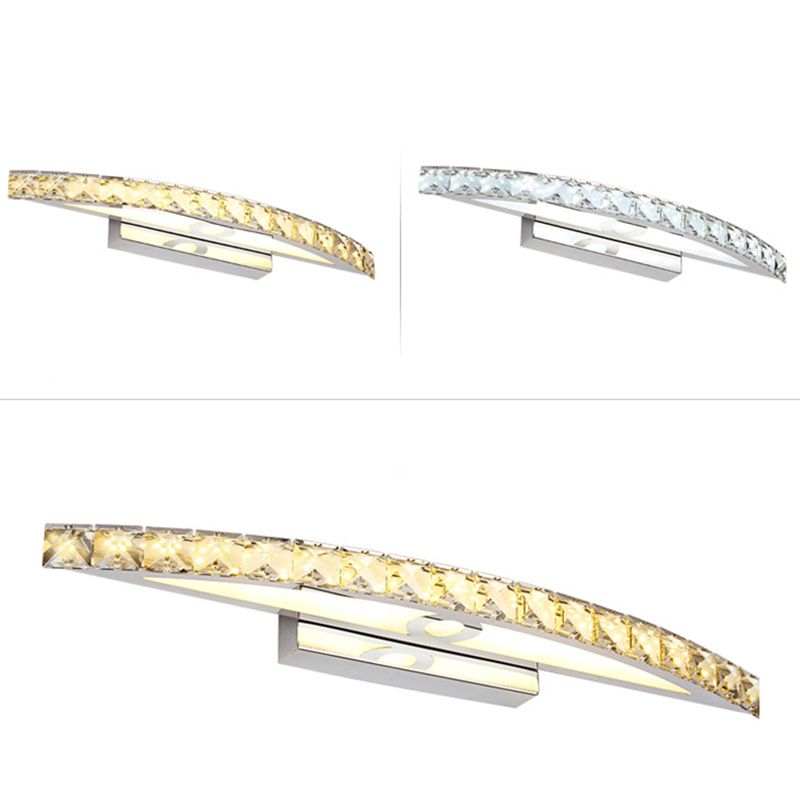 Lineare LED -Waschtischlampe moderner minimalistischer Stil Kristall Ein Eitelkeitslicht