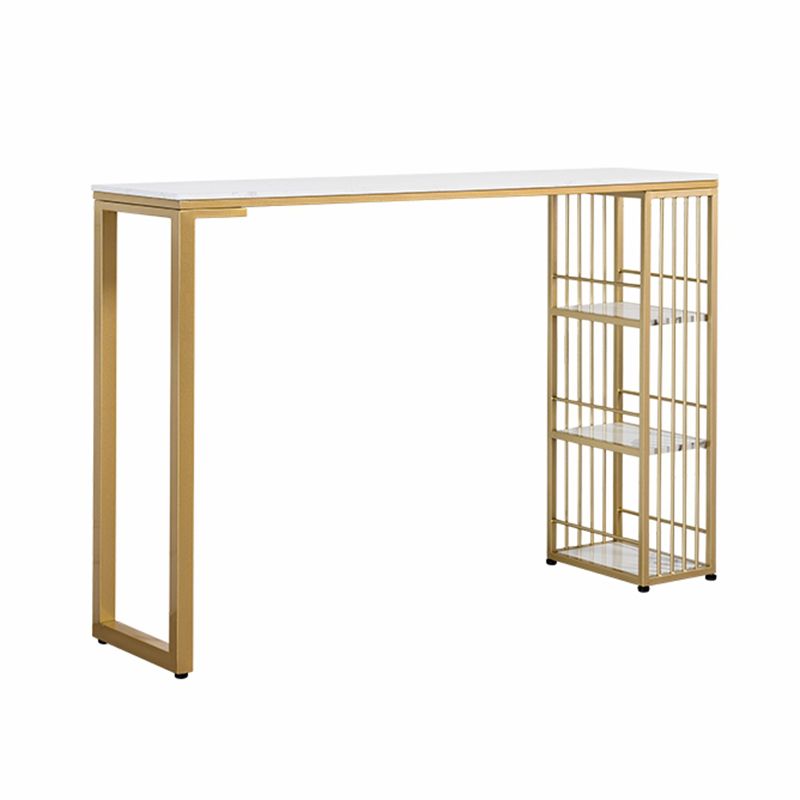 Glam Style Stone Pub Dining Set 1/2/3 Pcs Rectangular Pub Set for Indoor