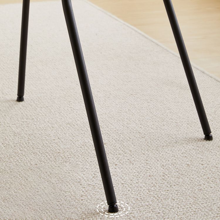 Contemporary Wooden Dining Side Chair with Metal Legs and Open Back