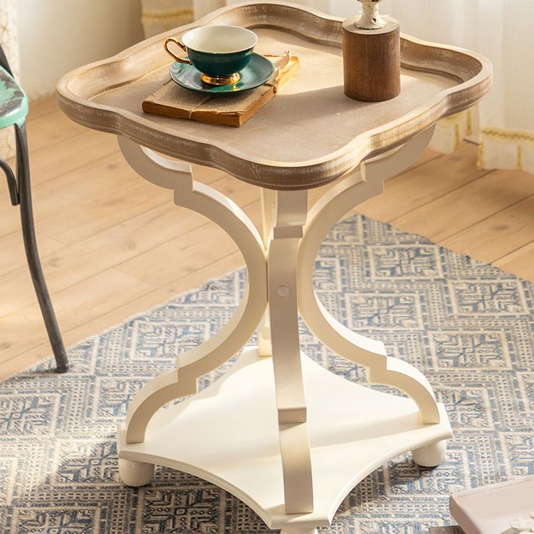 French Country Wooden Cocktail Table Distressed Coffee Table for Home