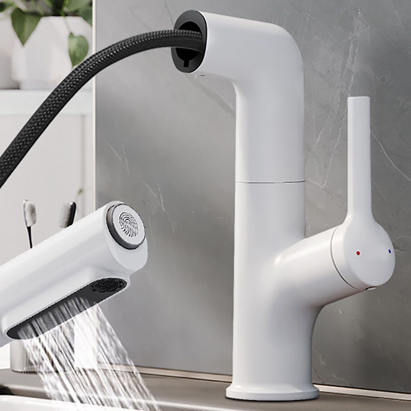 Contemporary Vessel Faucet Lever Handle Swivel Spout Vessel Sink Bathroom Faucet